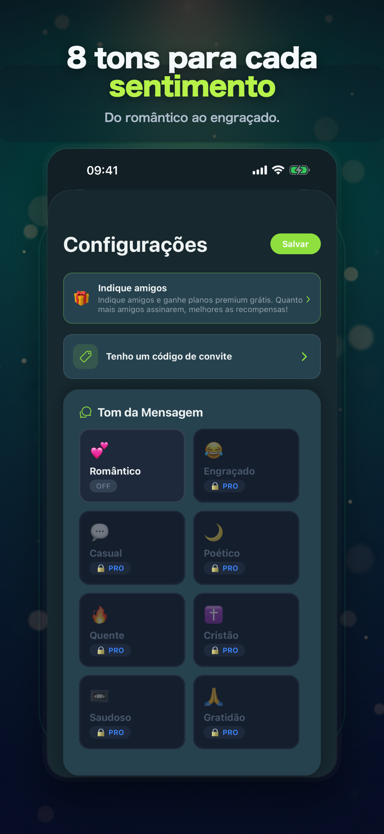 BroRemind — 8 tons de mensagem